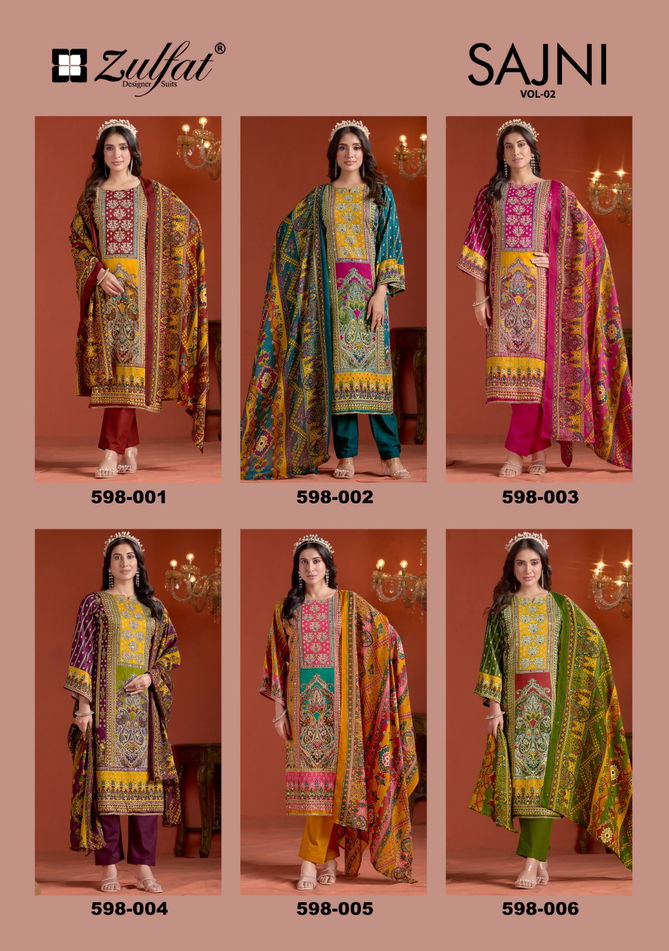 Sajni Vol 2 By Zulfat Cotton Mal Mal Print Dress Material Exporters In India